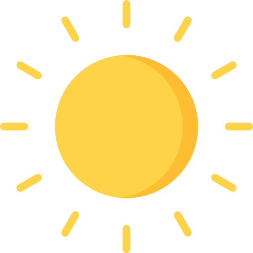 light mode icon, Sun